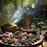 Incienso para limpiar piedras y minerales