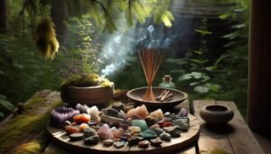 Incienso para limpiar piedras y minerales
